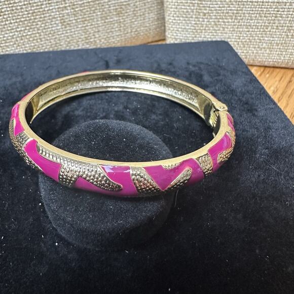 Sequin Nordstrom Multicolor Gold Tone Statement Enamel Bangle Bracelet # 171 - Picture 3 of 3